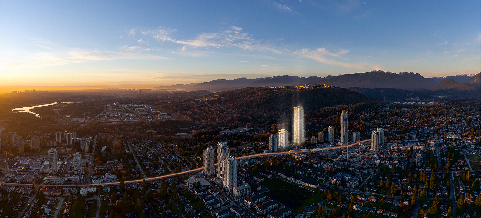 West Coquitlam aerial view