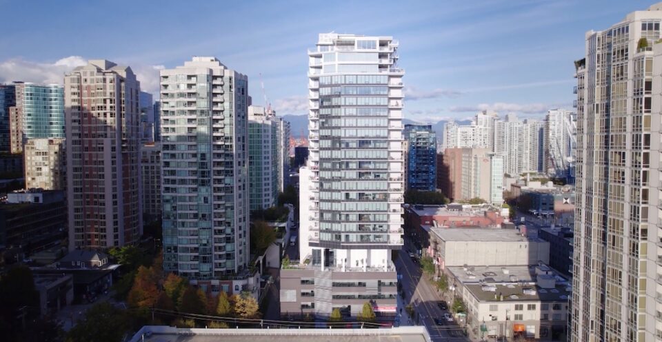 The Smithe tower at 885 Cambie Street, Vancouver.