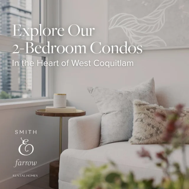 Smith & Farrow Rental Homes has four thoughtfully designed 2-bedroom floorplans ranging from 801–856 SQFT, there’s space for the way you live — whether that means creating a comfortable home for your family, setting up a dedicated work-from-home space, welcoming guests, or simply having more room to spread out.

The next 5 homes leased at Smith & Farrow Rental Homes will receive one month FREE rent + FREE parking and storage for one year.

We invite you to experience Smith & Farrow in person. Tour our beautifully furnished display homes and explore the incredible amenities. 

Boffo rental office
708 Farrow Street, Coquitlam
11am – 6.30pm daily
 
rent@boffo.ca | 604.317.4060

.
.
.
#ExperienceBoffo #westcoquitlam #coquitlamrentals #rentalcondos #vancouverrentalhome 

Plan B - signature window kitchen layout, huge patio, double vanity ensuite. ✅

Plan D - same as the B plan but a little bigger!

Plan E - super functional layout, lots of closet space, dedicated laundry room.

Plan G - our biggest 2-bedroom plan with the perfect window kitchen layout. Mimics one of our best selling suites in the S&F market tower.